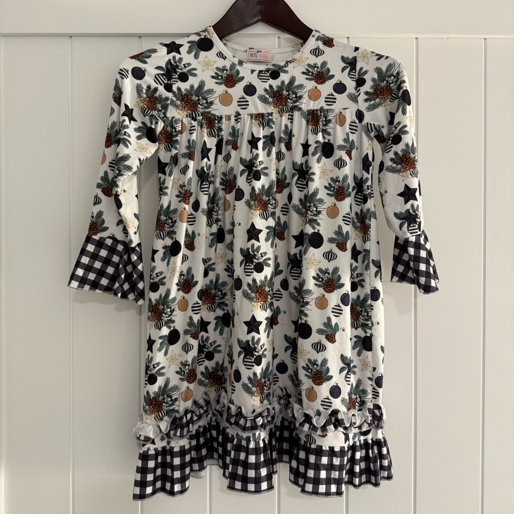Pete + Lucy Holiday Ruffle Dress Size 7/8